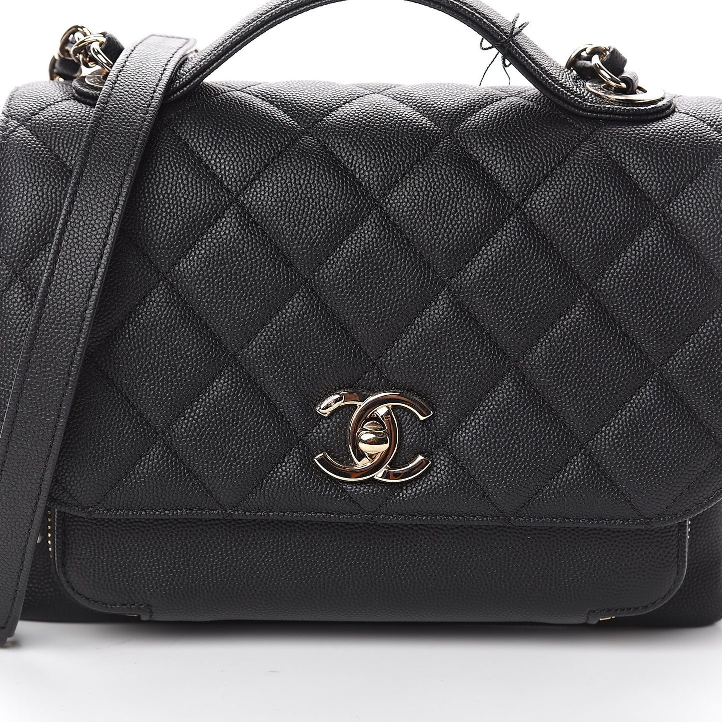 Caviar Quilted Medium Business Affinity Flap Black