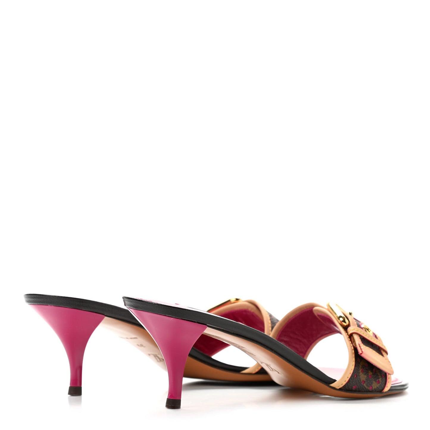 Monogram Open Toe Mule 39 Fuschia