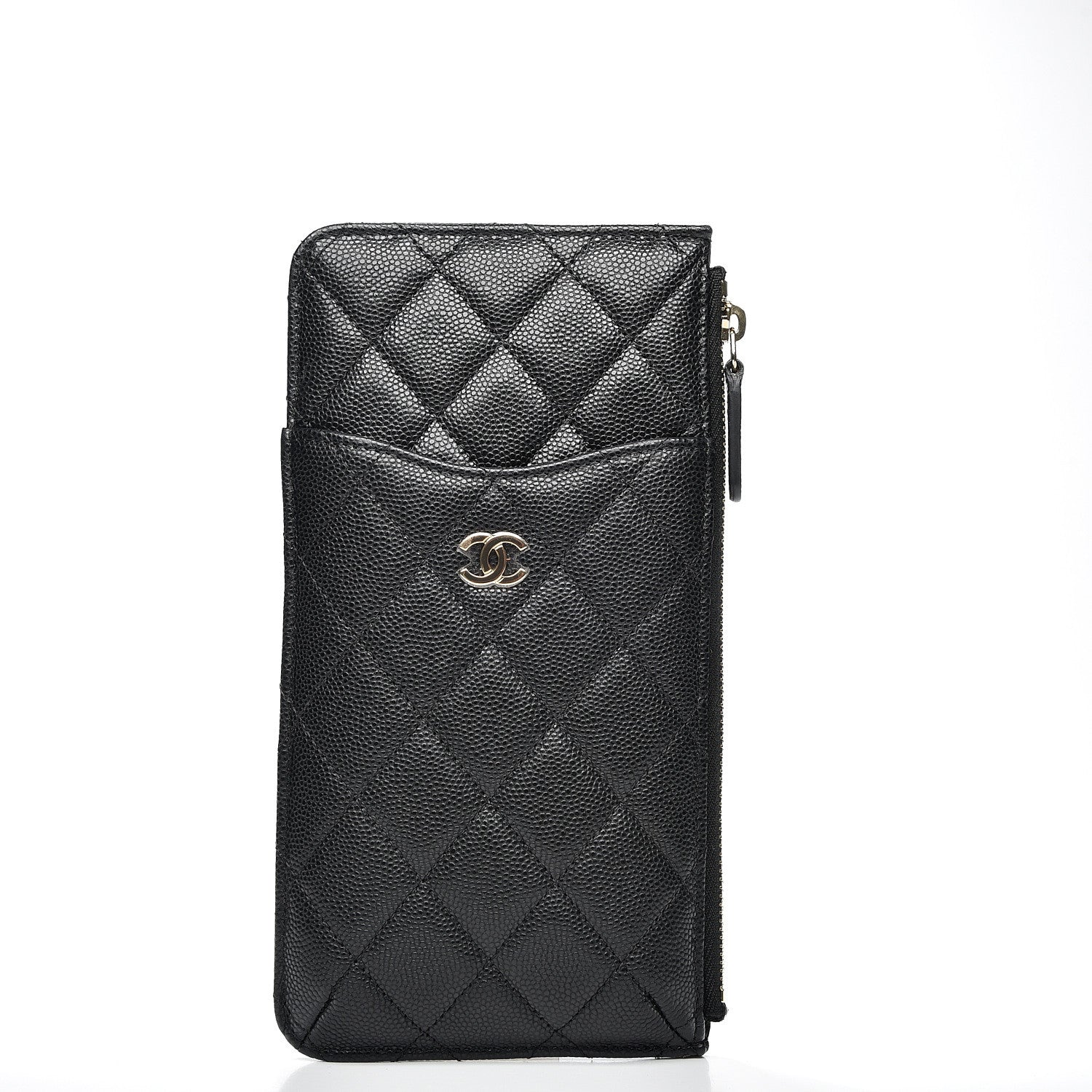 Chanel Caviar Quilted Classic Flat Wallet Pouch Black 1 of 13