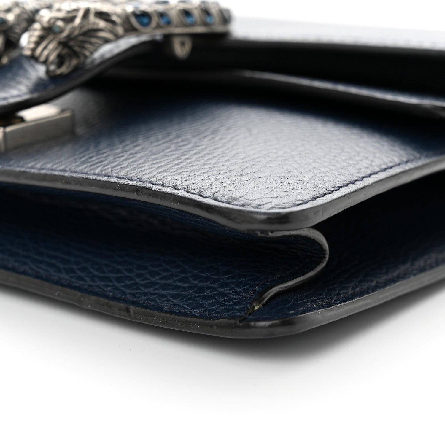 Gucci Dollar Calfskin Crystal Mini Dionysus Shoulder Bag Blue Agata Montana Sapphire 10 of 14