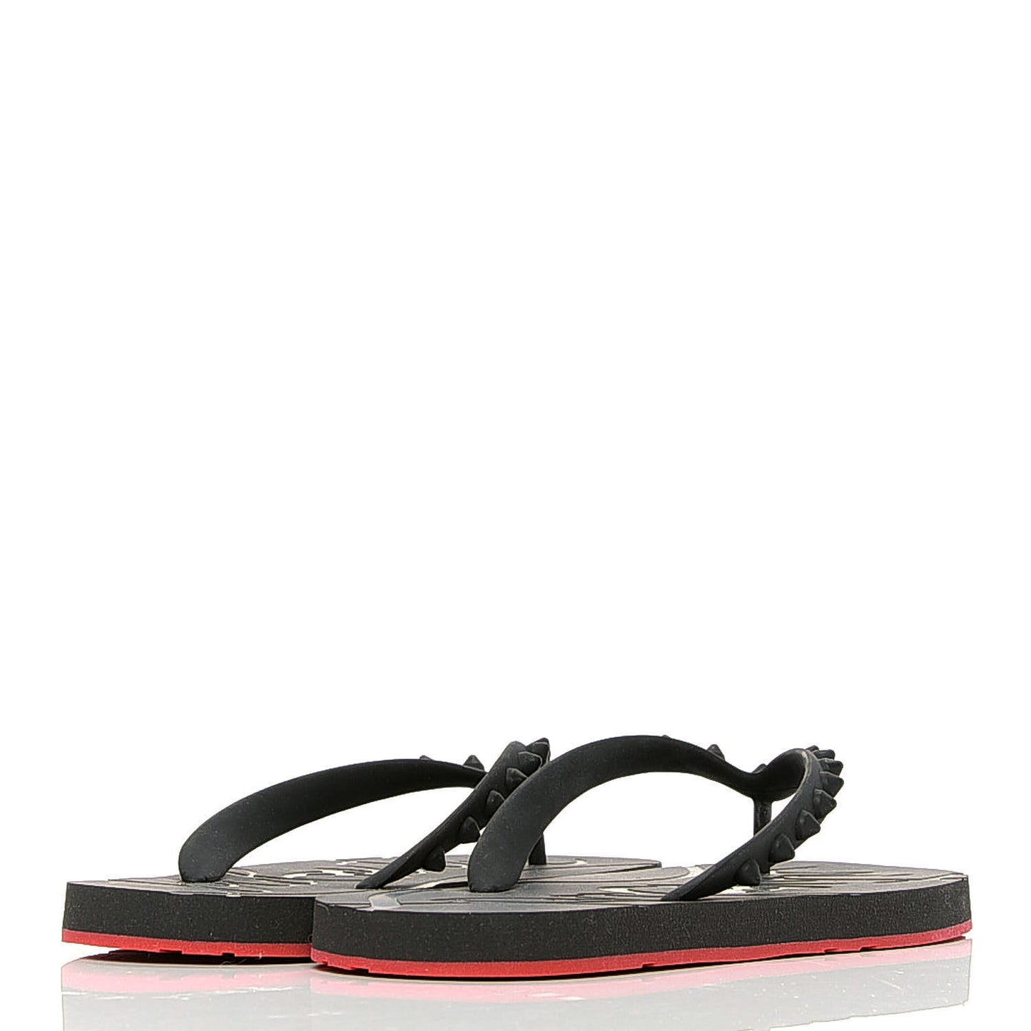 Rubber Spike Loubi Flip Flop 38 Black