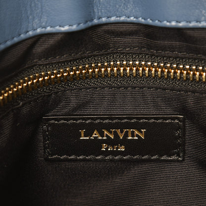 Lanvin Lambskin Studded Medium Sugar Flap Shoulder Bag Blue 6 of 10