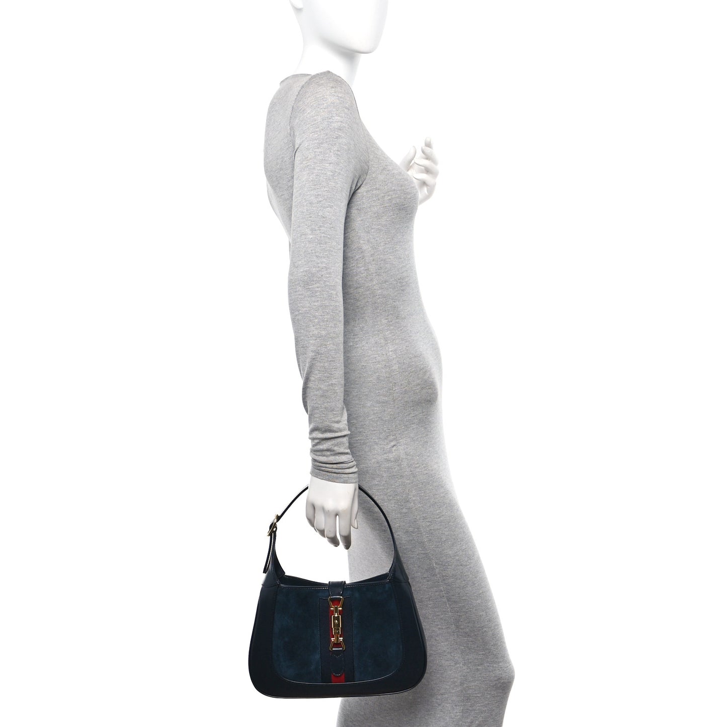 Suede Boarded Dyana Lux Calfskin Suede Small Jackie 1961 Hobo Navy