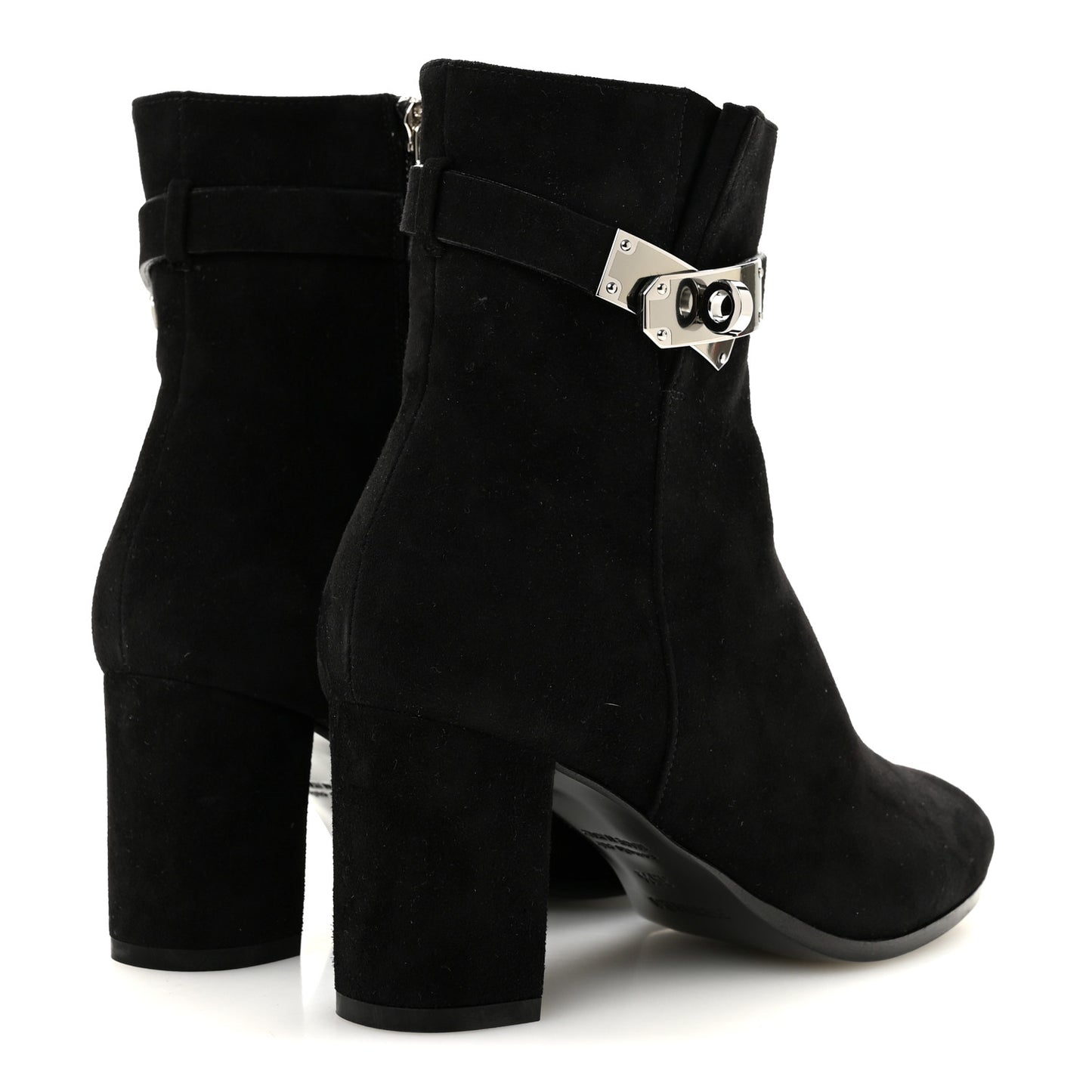 Suede Goatskin Saint Germain Ankle Boots 35.5 Black