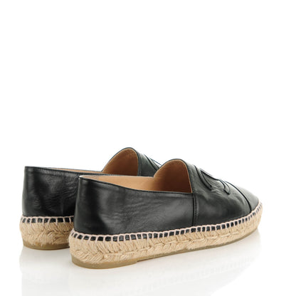 Chanel Lambskin CC Espadrilles 37 Black 4 of 9