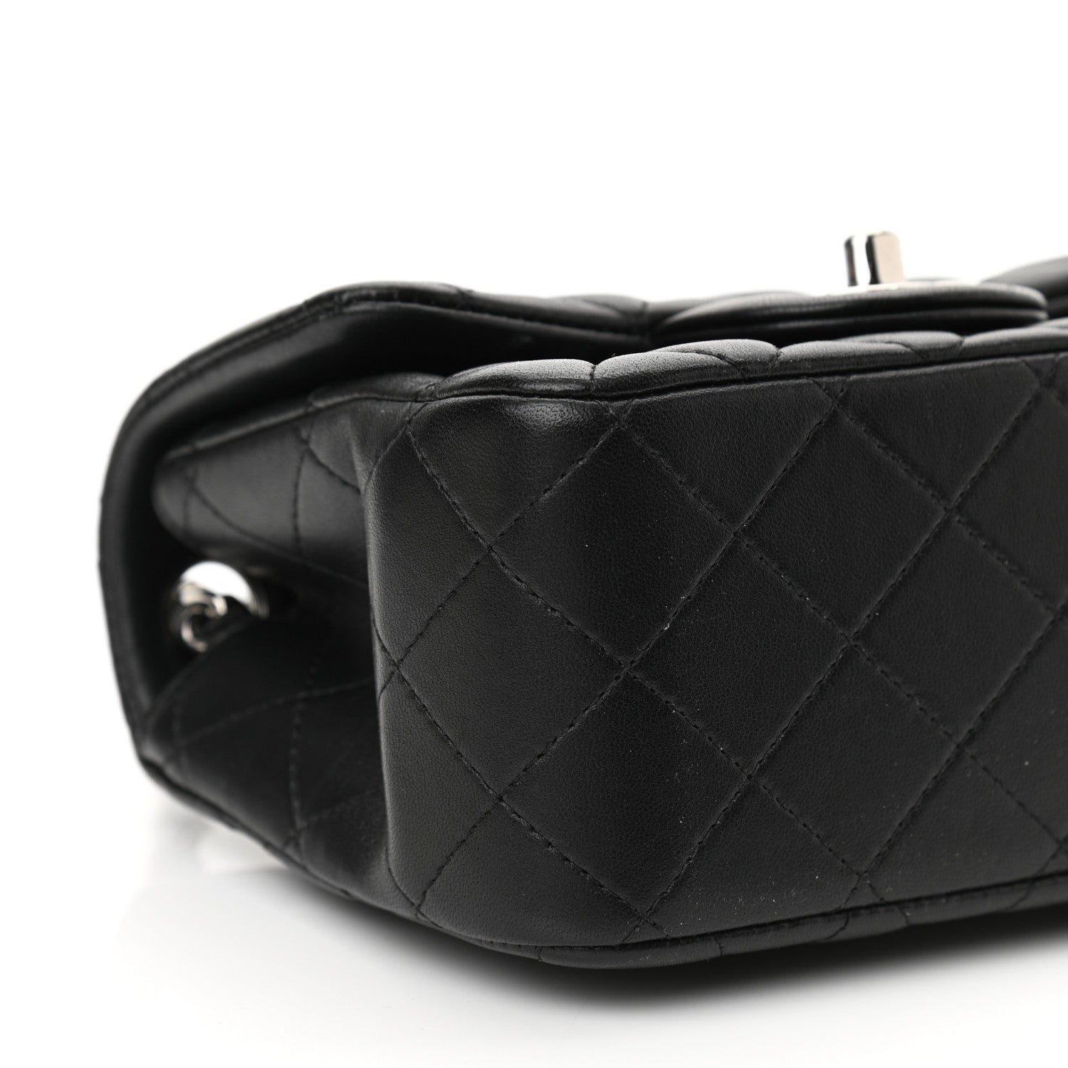 Chanel Lambskin Quilted Mini Square Flap Black 9 of 12