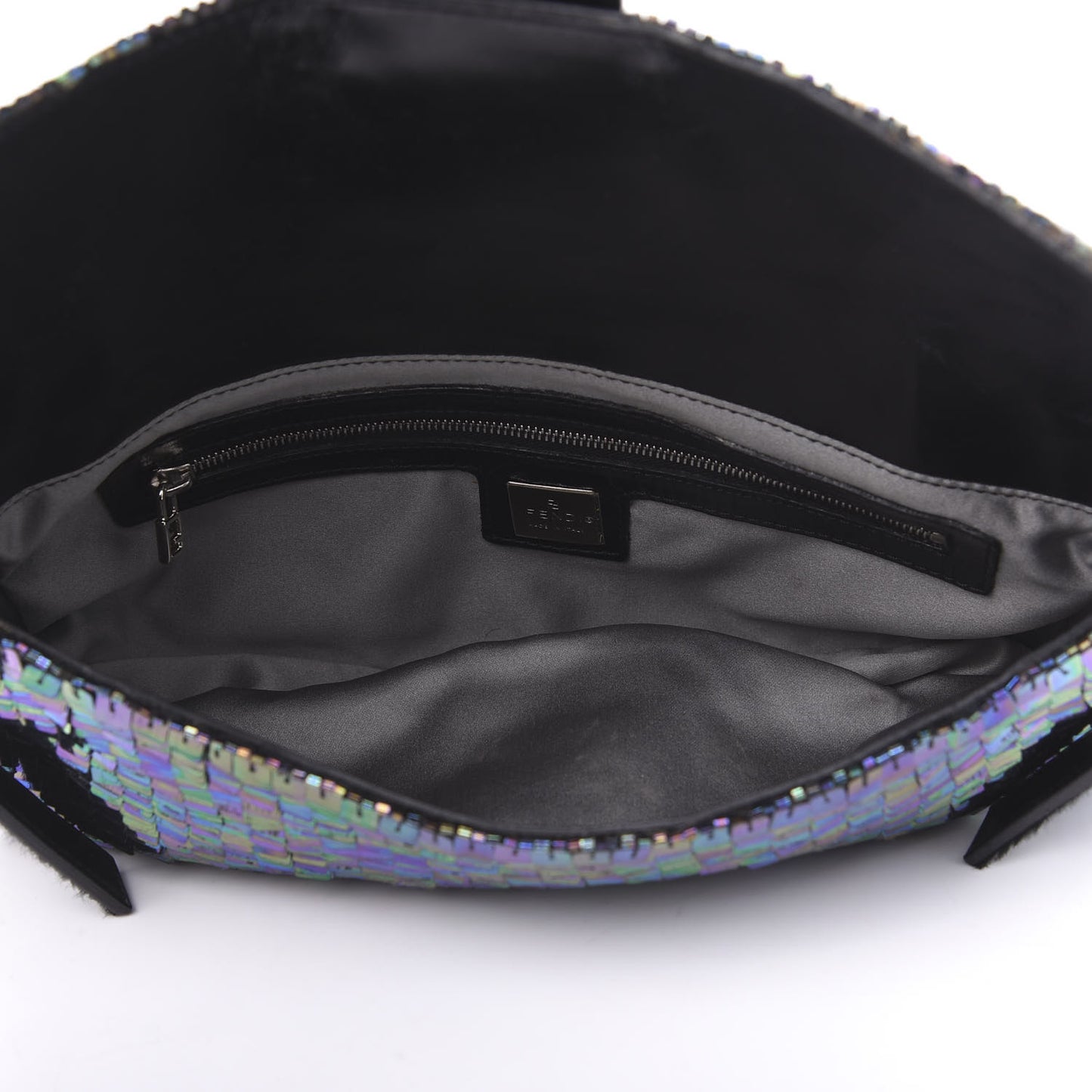 Sequin Paillettes Calf Hair Baguette Multicolor