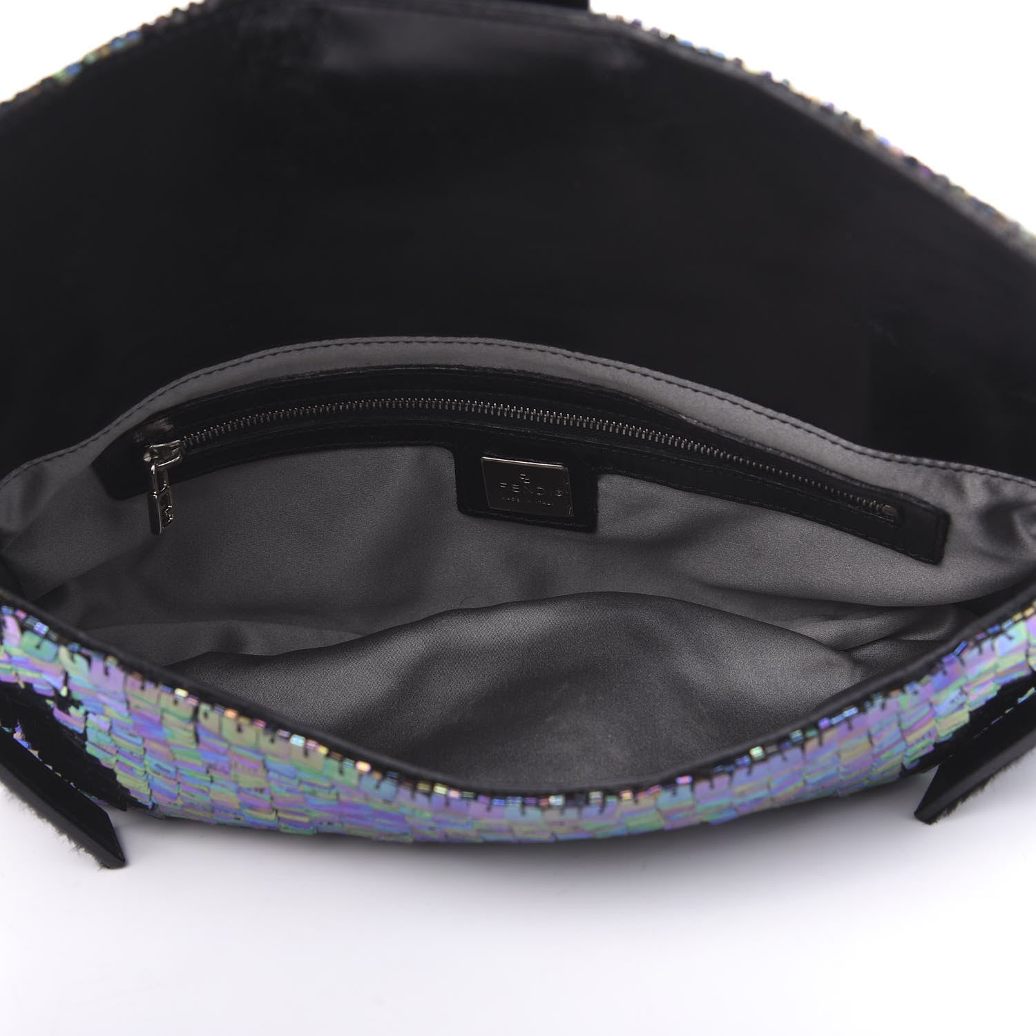 Fendi Sequin Paillettes Calf Hair Baguette Multicolor 5 of 9