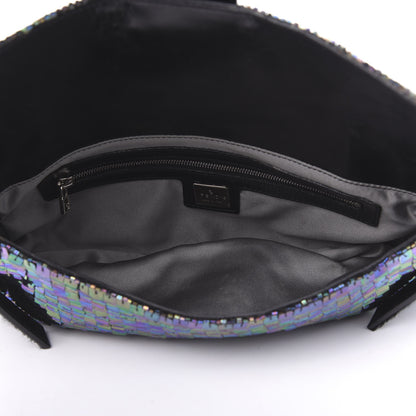 Fendi Sequin Paillettes Calf Hair Baguette Multicolor 5 of 9