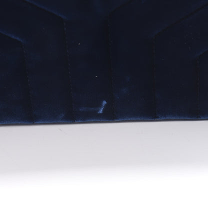 Saint Laurent Velvet Y Quilted Monogram Small Loulou Chain Satchel Medium Blue 12 of 13