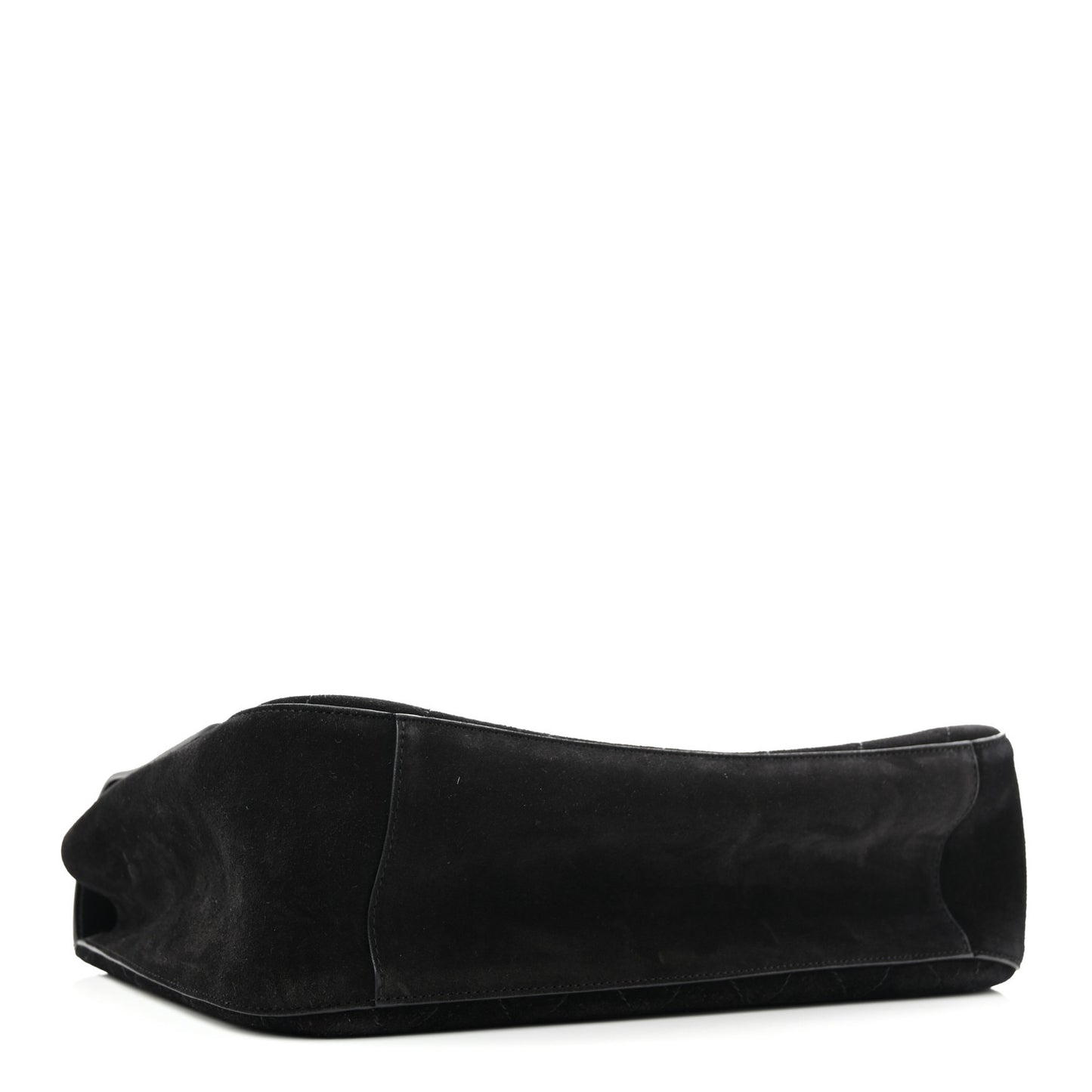 Suede Calfskin Small Souplissimo Maxi Flap Black