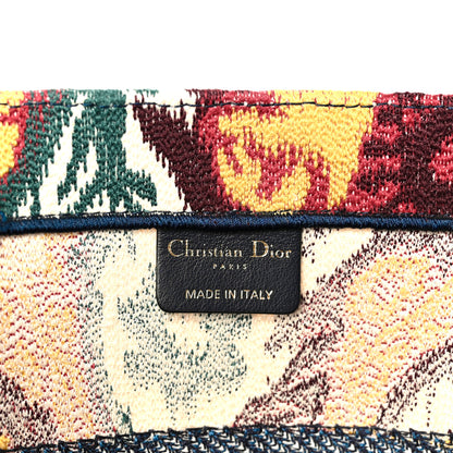 Christian Dior Canvas Embroidered Paisley Medium Book Tote Blue Multicolor 6 of 10