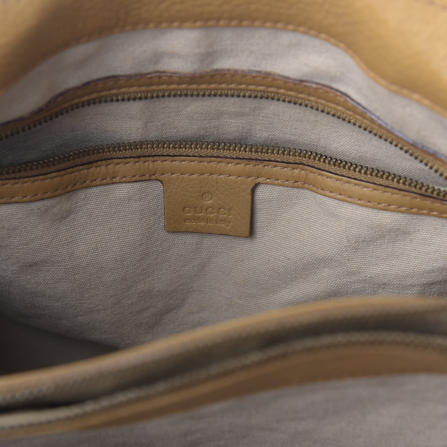 Calfskin Bamboo Handle Tote Tan