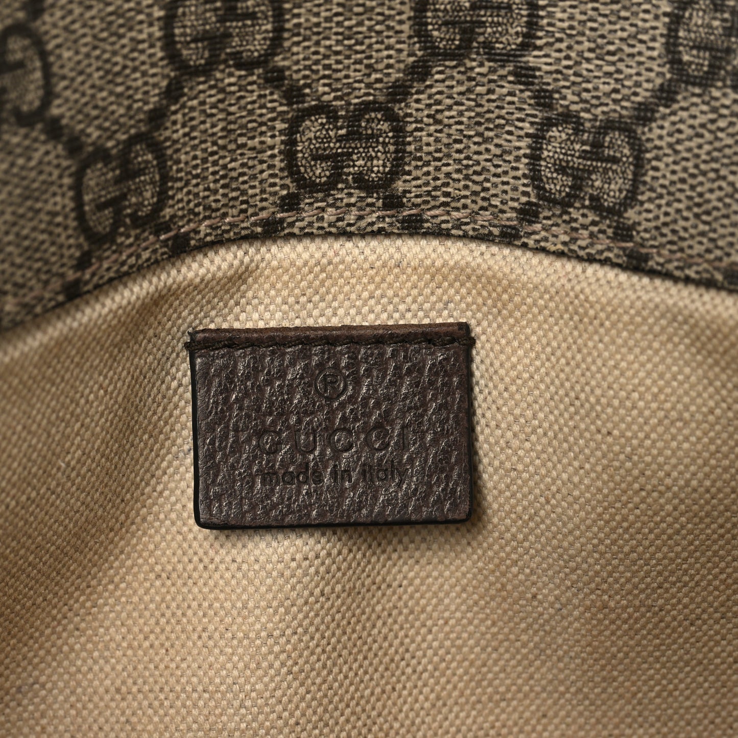 GG Supreme Monogram Neo Vintage Web Belt Bag Brown