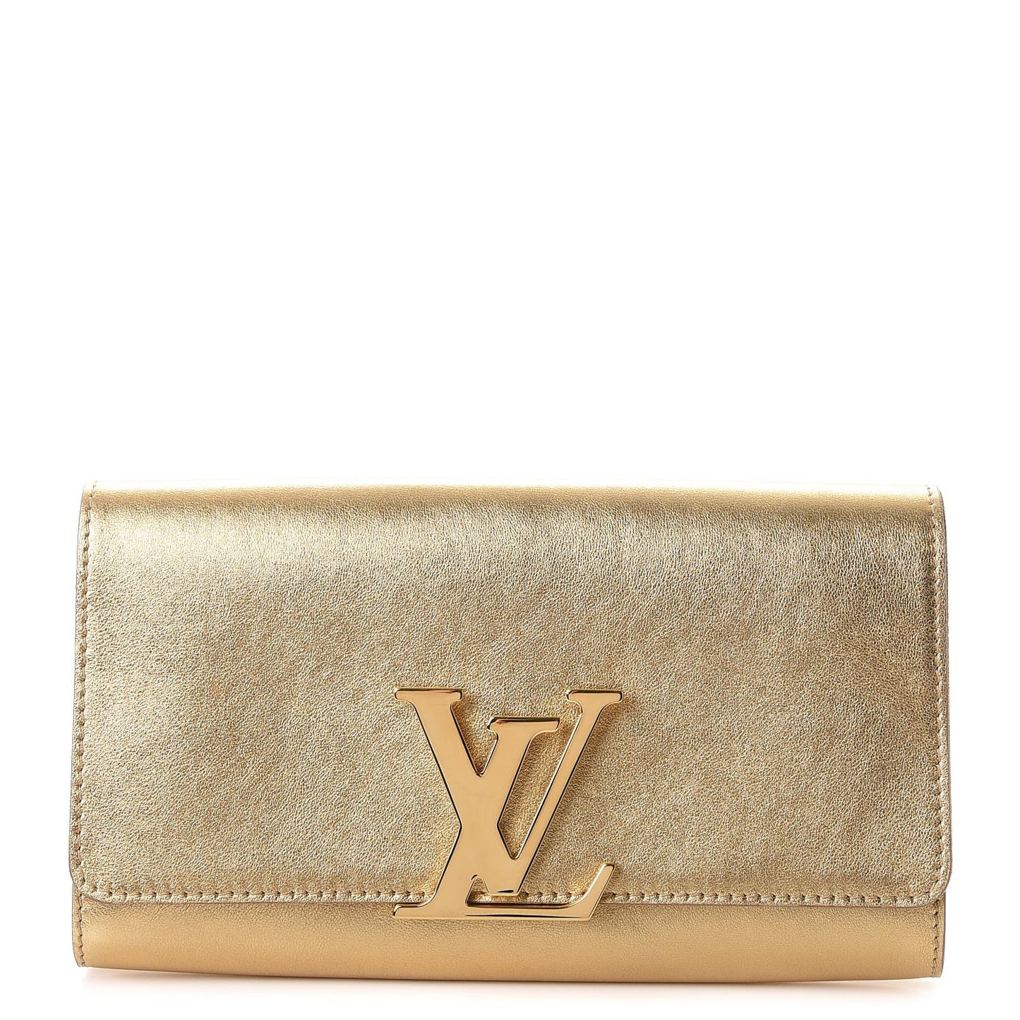 Calfskin Neo Sobe Louise EW Clutch Gold