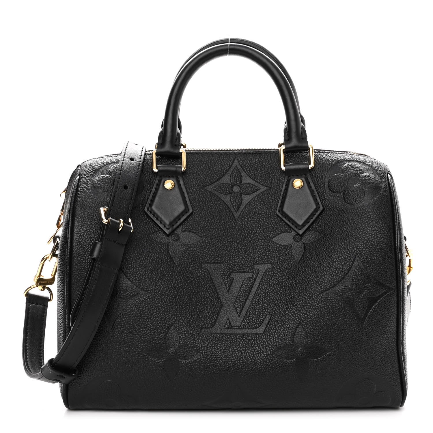 Louis Vuitton Empreinte Monogram Giant Speedy Bandouliere 25 Black 1 of 9