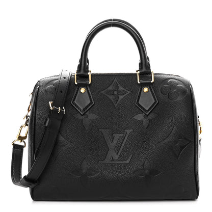 Louis Vuitton Empreinte Monogram Giant Speedy Bandouliere 25 Black 1 of 9