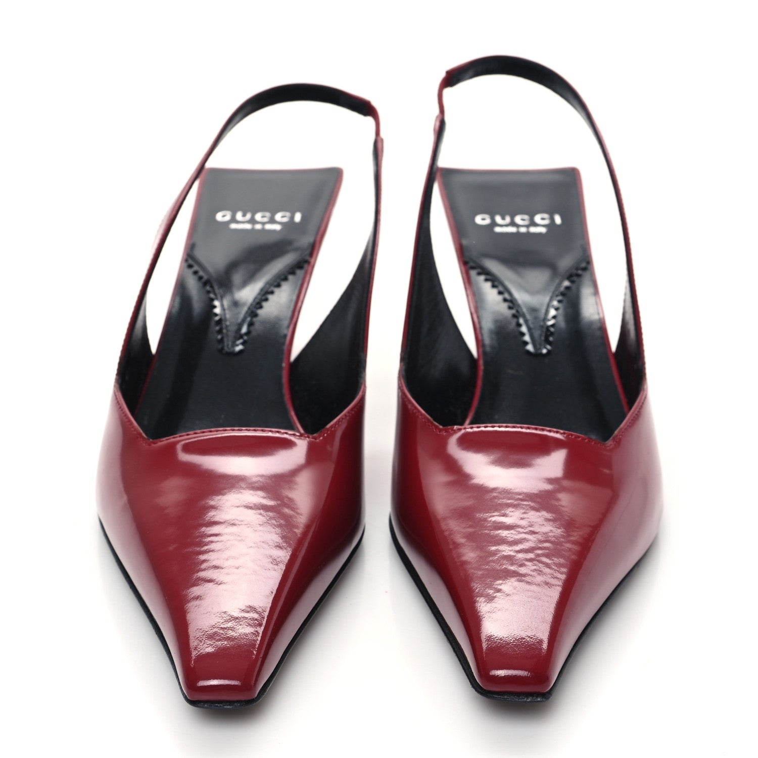 Gucci Nappa Mallory Pointed Toe Slingback Sandal 39 New 39 New Cherry 2 of 10