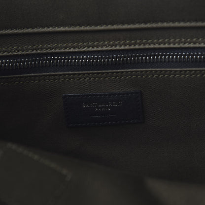 Saint Laurent Linen Calfskin Rive Gauche Tote Khaki 8 of 9