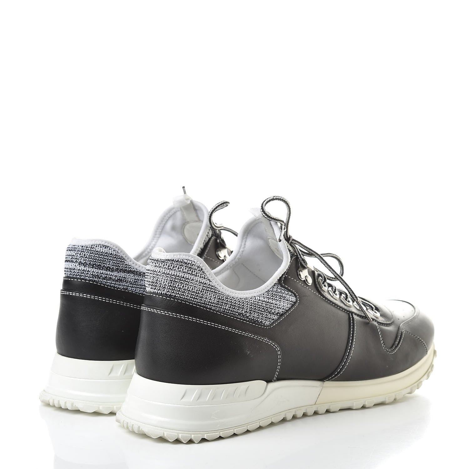Louis Vuitton Calfskin Fabric Run Away Sneakers 9 Black 4 of 10