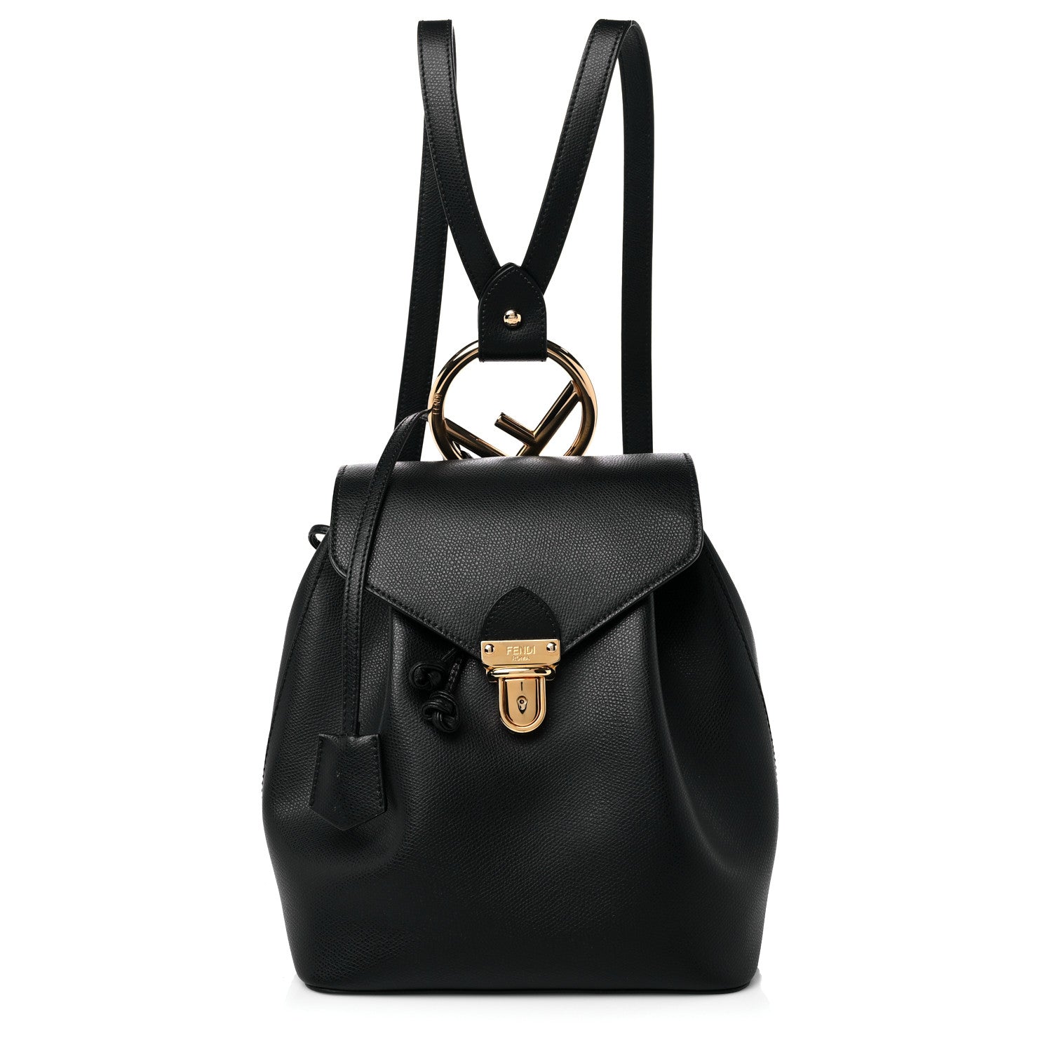 Fendi Vitello Cruise F is Fendi Drawstring Backpack Black 1 of 14