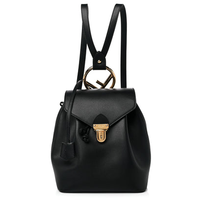 Fendi Vitello Cruise F is Fendi Drawstring Backpack Black 1 of 14