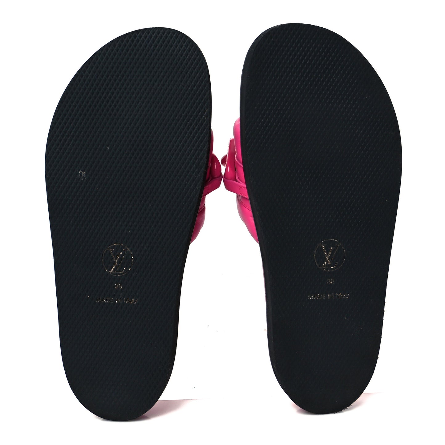 Calfskin Embossed Monogram Sunset Flat Comfort Mule 36.5 Rose Pop