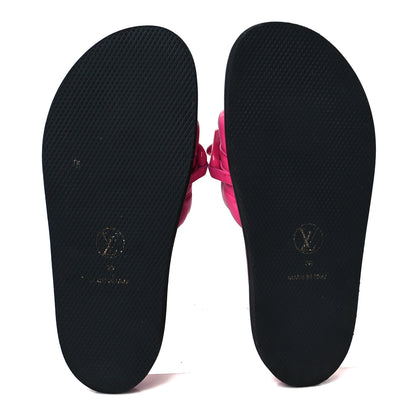 Louis Vuitton Calfskin Embossed Monogram Sunset Flat Comfort Mule 36.5 Rose Pop 6 of 10