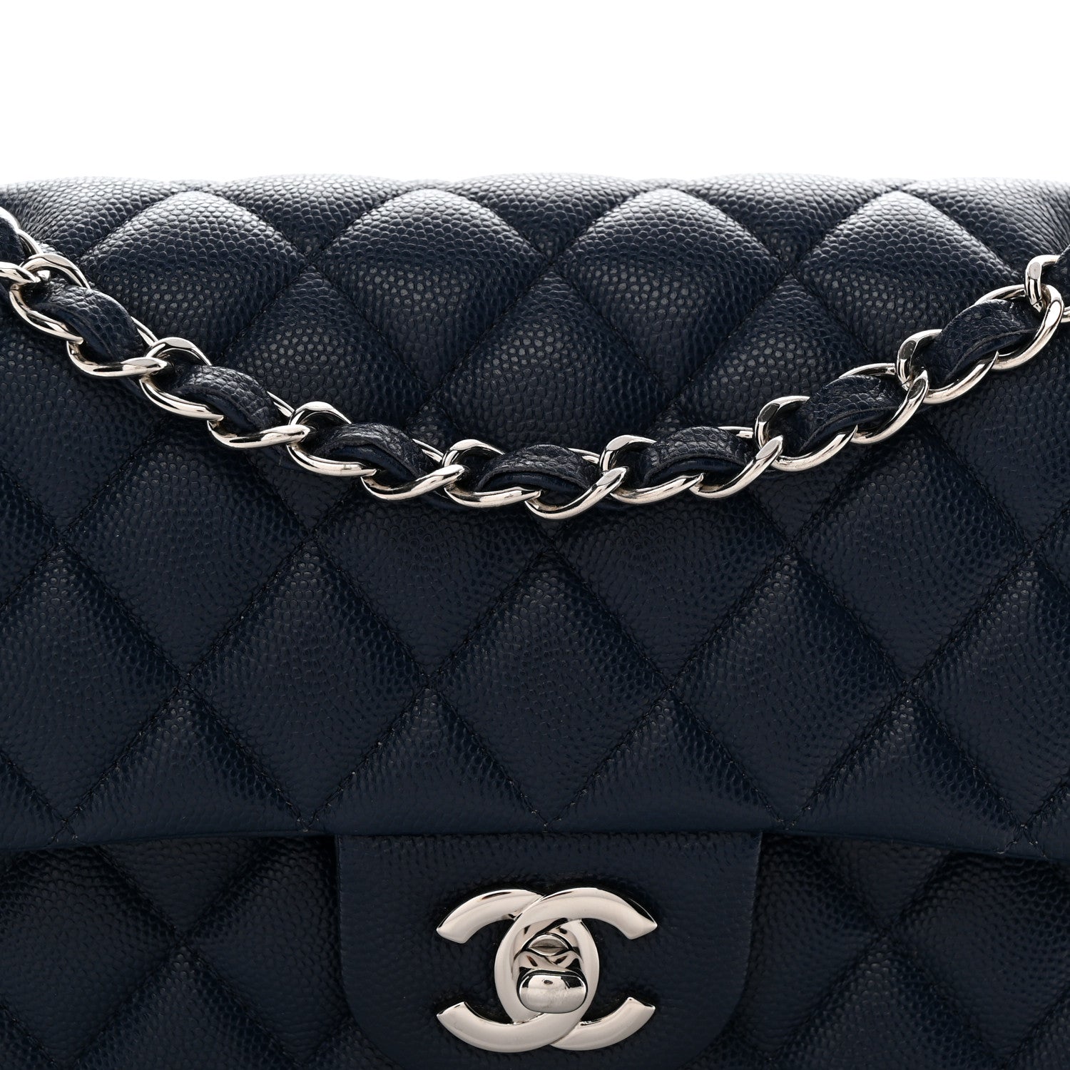 Chanel Caviar Quilted Small Double Flap Blue 8 of 10