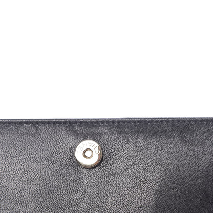 Chanel Caviar Sheepskin Chevron Quilted Vintage Mademoiselle Wallet On Chain WOC Black 15 of 17