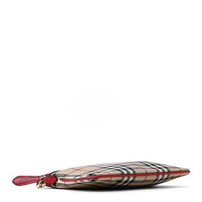 Burberry Horseferry Check Peyton Crossbody Clutch Bag Parade Red 3 of 4