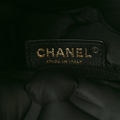 Chanel Iridescent Calfskin Quilted Chesterfield Backpack Black 7 of 11