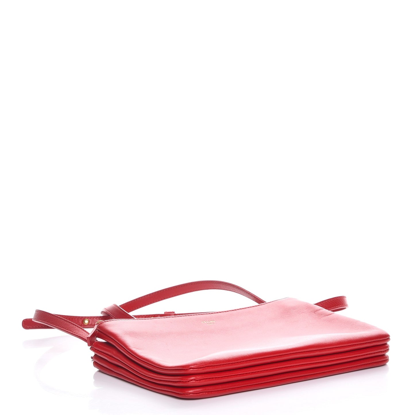 Lambskin Small Trio Crossbody Bag Red