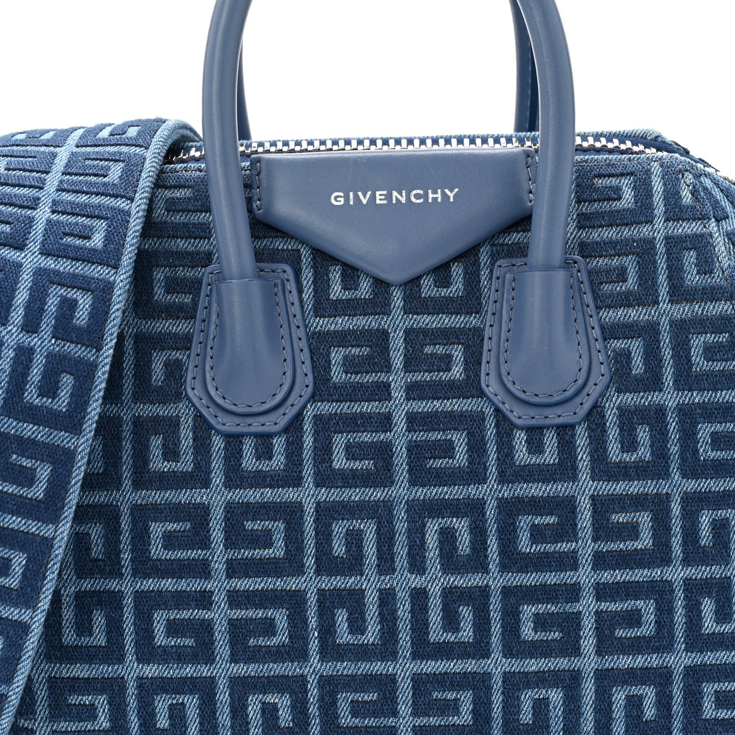 Denim Calfskin 4G Mini Antigona Blue