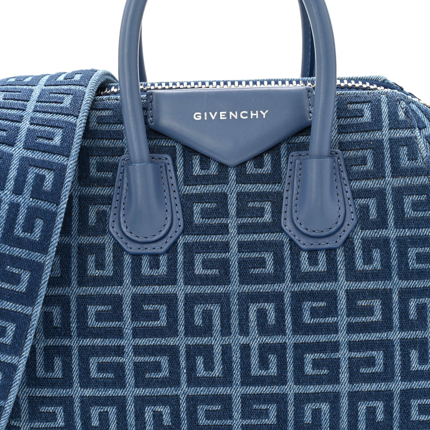 Givenchy Denim Calfskin 4G Mini Antigona Blue 8 of 11