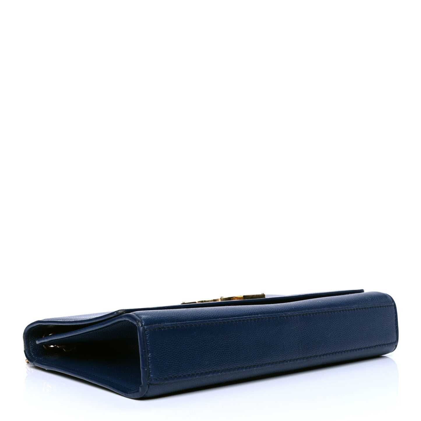 Grain De Poudre Medium Classic Monogram Kate Satchel Denim Blue