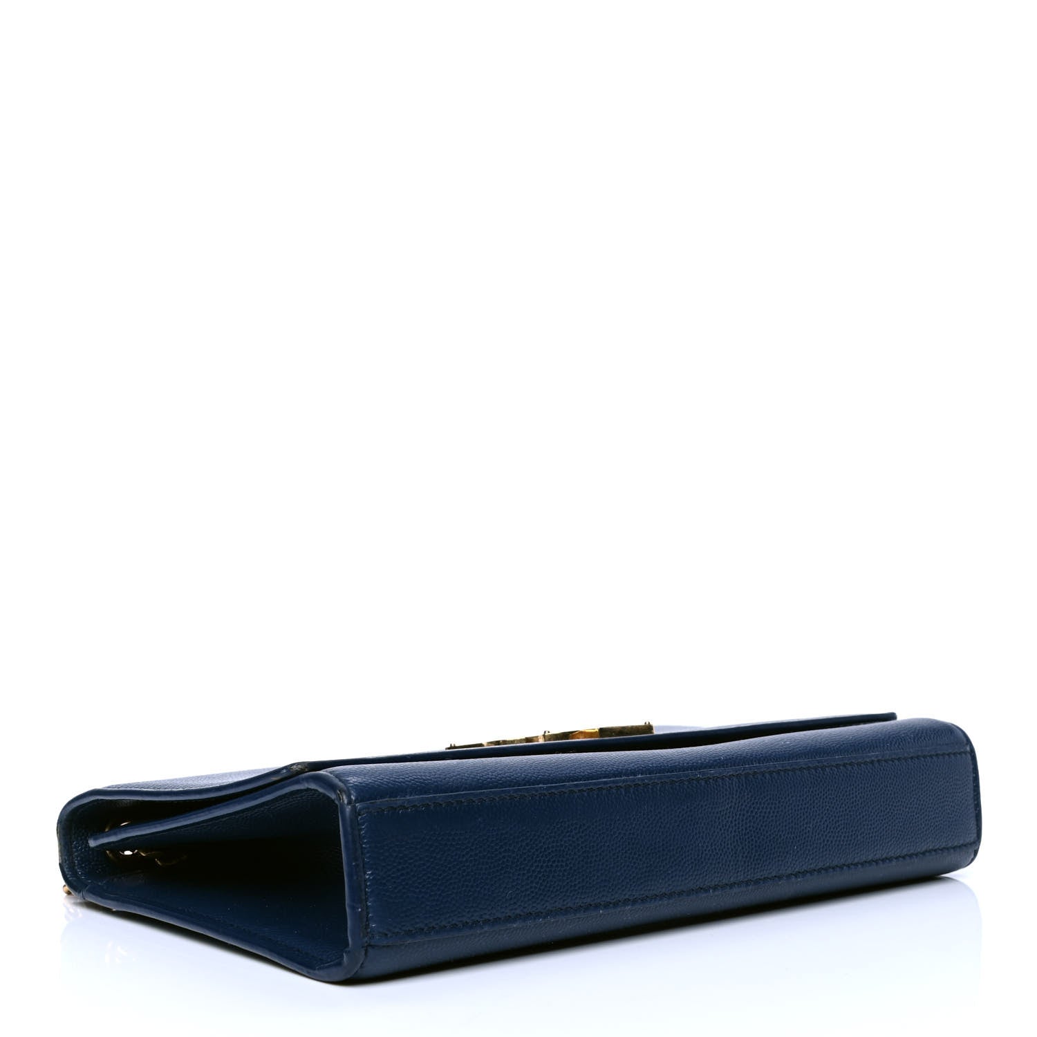 Saint Laurent Grain De Poudre Medium Classic Monogram Kate Satchel Denim Blue 3 of 7