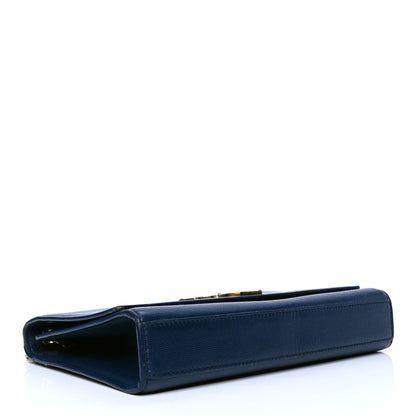 Saint Laurent Grain De Poudre Medium Classic Monogram Kate Satchel Denim Blue 3 of 7