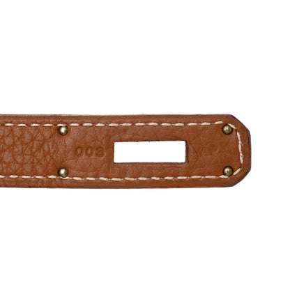 Hermes Taurillon Clemence Jypsiere 28 Gold 7 of 10