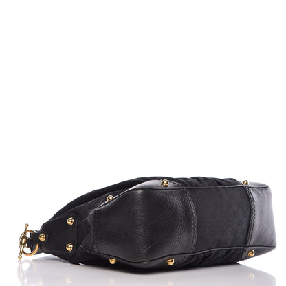 Gucci Monogram Medium Jockey Hobo Black 4 of 9