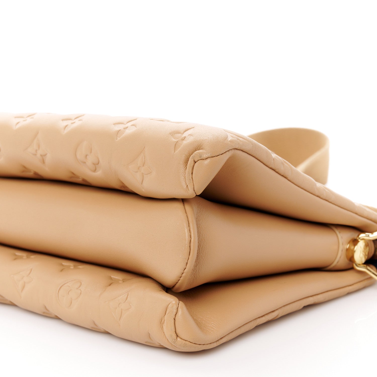 Louis Vuitton Lambskin Embossed Monogram Coussin PM Camel 11 of 12