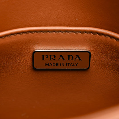 Prada Spazzolato Cleo Flap Adjustable Strap Shoulder Bag Tobacco 6 of 10