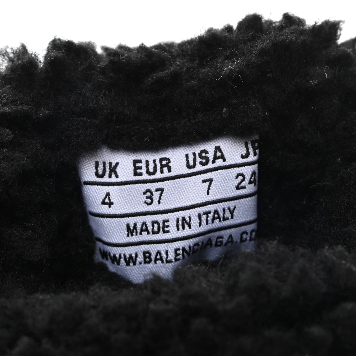 Balenciaga Technical 3D Recycled Knit Faux Fur Womens Speed 2.0 Sneakers 37 Black 7 of 7