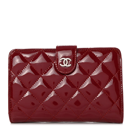 Chanel Patent CC French Wallet Red 1 of 9