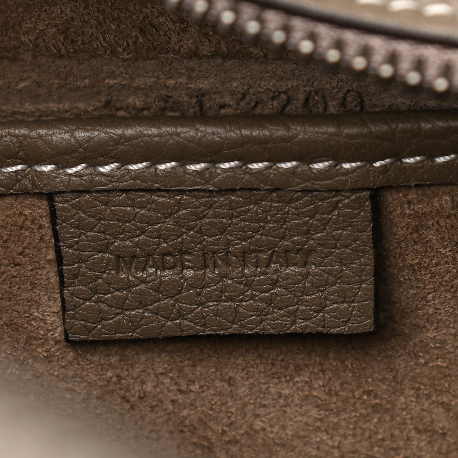 Celine Drummed Calfskin Nano Luggage Souris 7 of 10