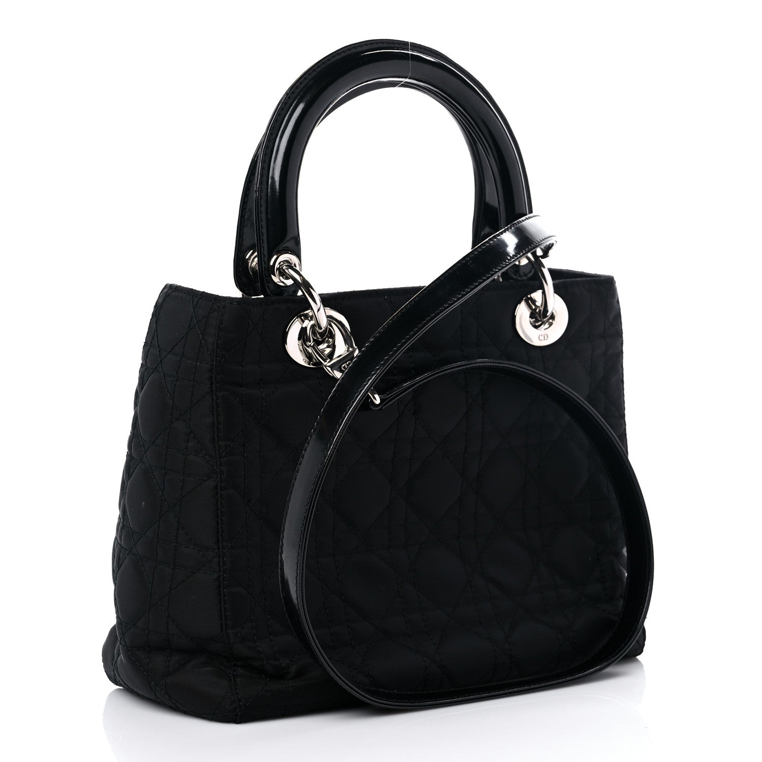 Christian Dior Nylon Cannage Medium Lady Dior Black 2 of 10