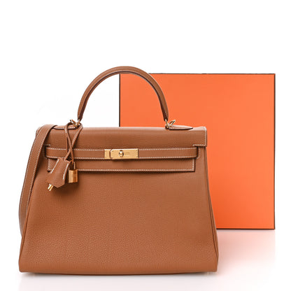 Hermes Togo Kelly Retourne 32 Gold 11 of 11