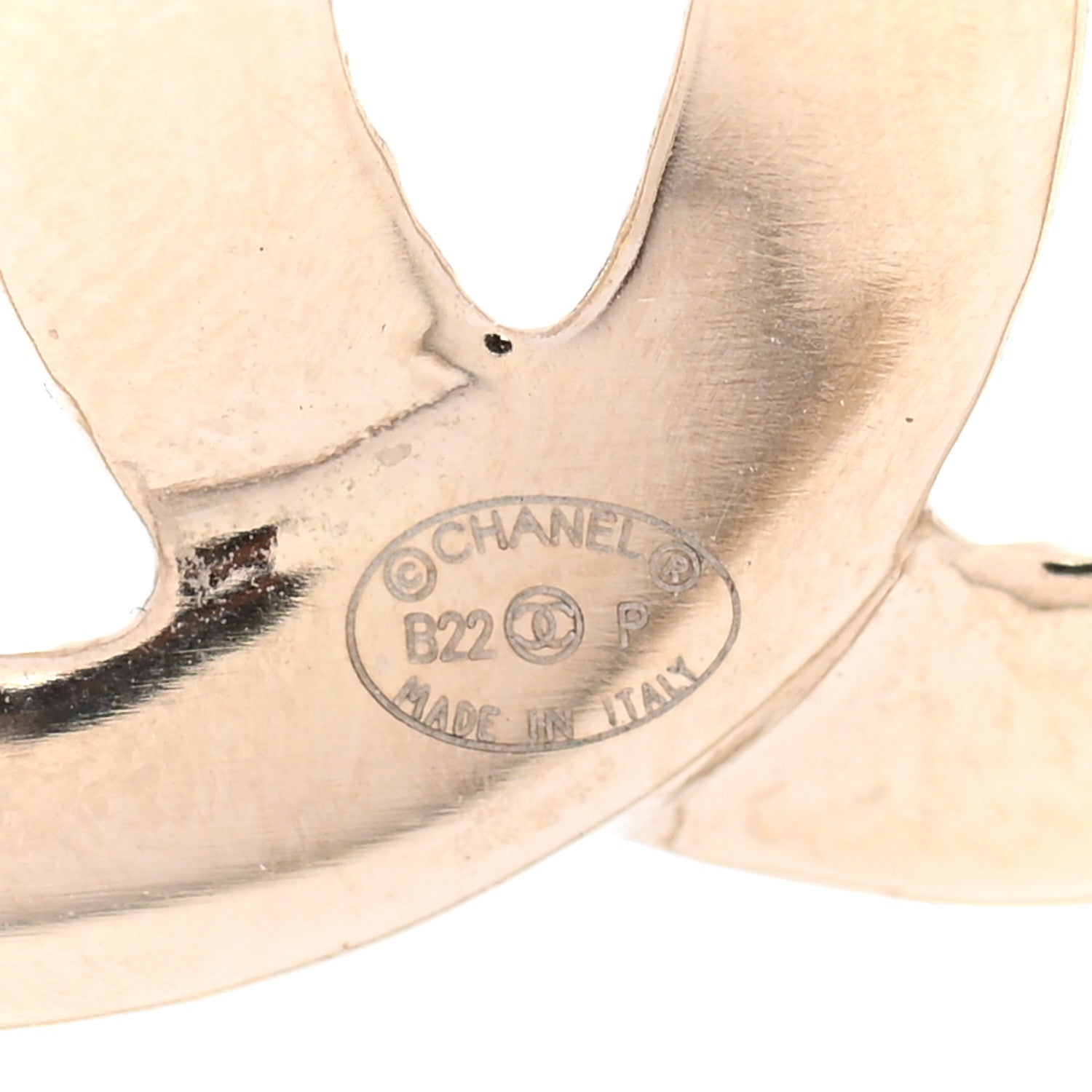 Chanel Metal CC Heart Coco In Love Hoop Earrings Gold 4 of 4