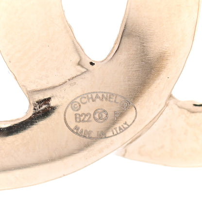 Chanel Metal CC Heart Coco In Love Hoop Earrings Gold 4 of 4