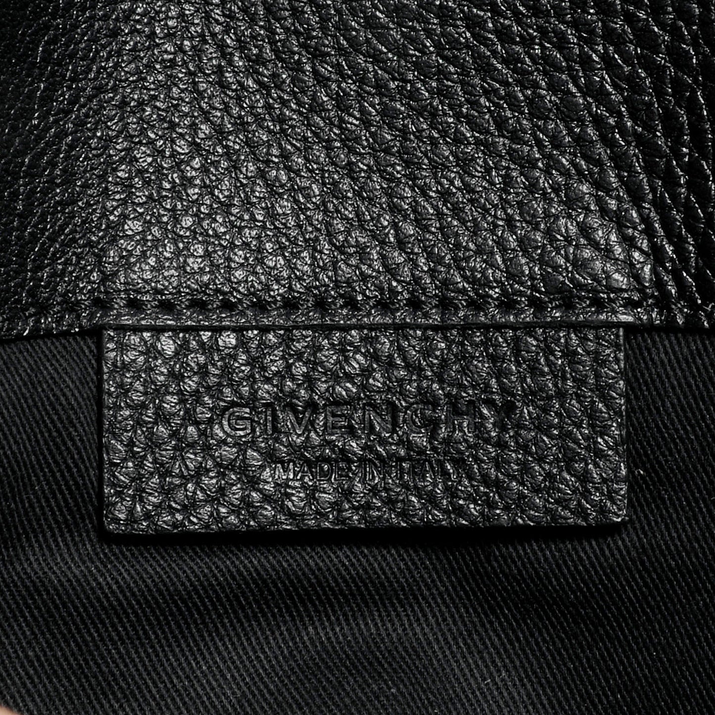 Grained Calfskin Small Antigona Envelope Clutch Black